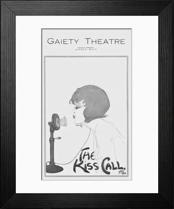 Framed Print : Programme cover for The Kiss Call, 1919 Framed Print : Programme cover for The Kiss Call, 1919