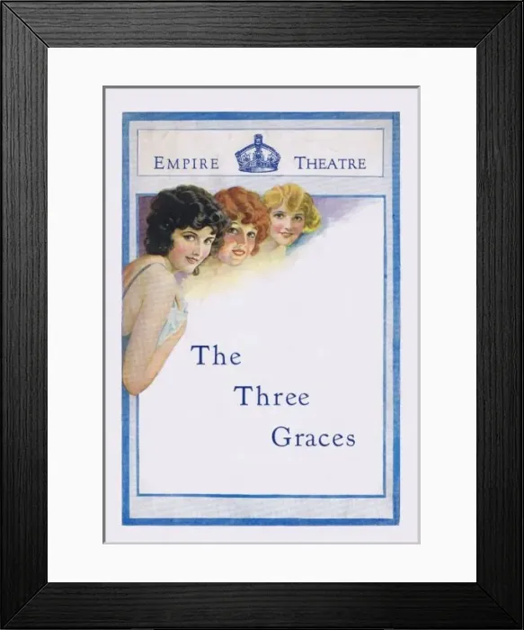 Framed Print : Programme cover for The Three Graces, 1924 Framed Print : Programme cover for The Three Graces, 1924
