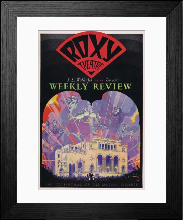 Framed Print : Programme cover for the Roxy Theatre, New York, 1927 Framed Print : Programme cover for the Roxy Theatre, New York, 1927