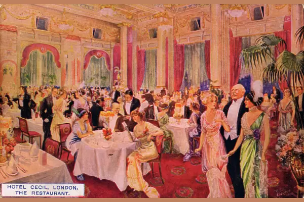 The restaurant of the Hotel Cecil, London