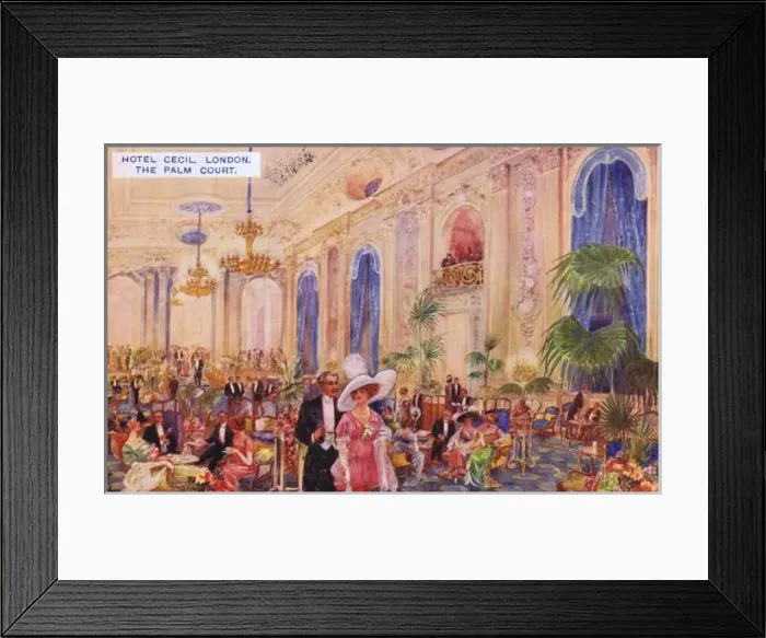 Framed Print : The Palm Court of the Hotel Cecil, London Framed Print : The Palm Court of the Hotel Cecil, London