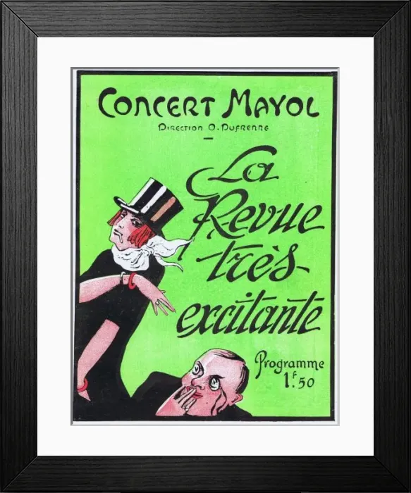 Framed Print : Programme cover for La Revue Tres Excitante Framed Print : Programme cover for La Revue Tres Excitante