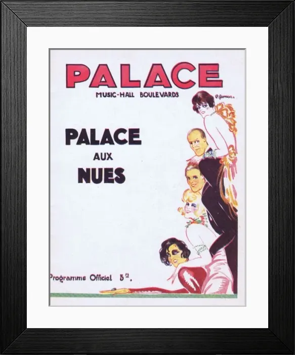 Framed Print : Programme cover for Palace Aux Nues Framed Print : Programme cover for Palace Aux Nues
