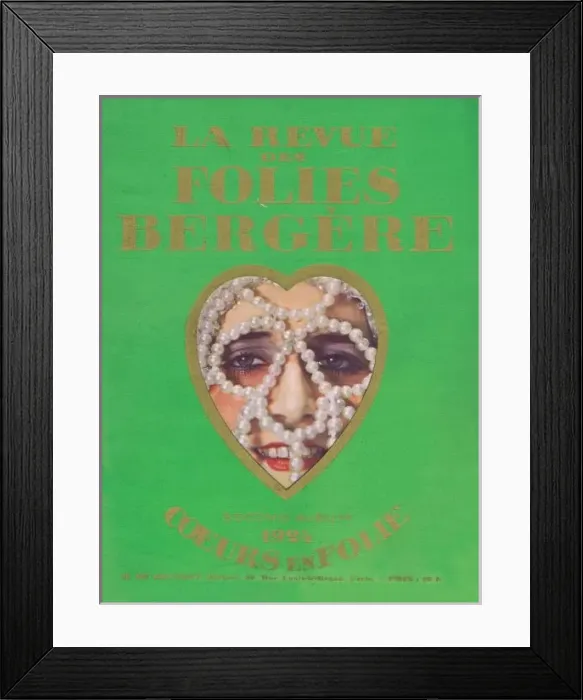 Framed Print : Cover of souvenir brochure for Coeurs en Folie Framed Print : Cover of souvenir brochure for Coeurs en Folie