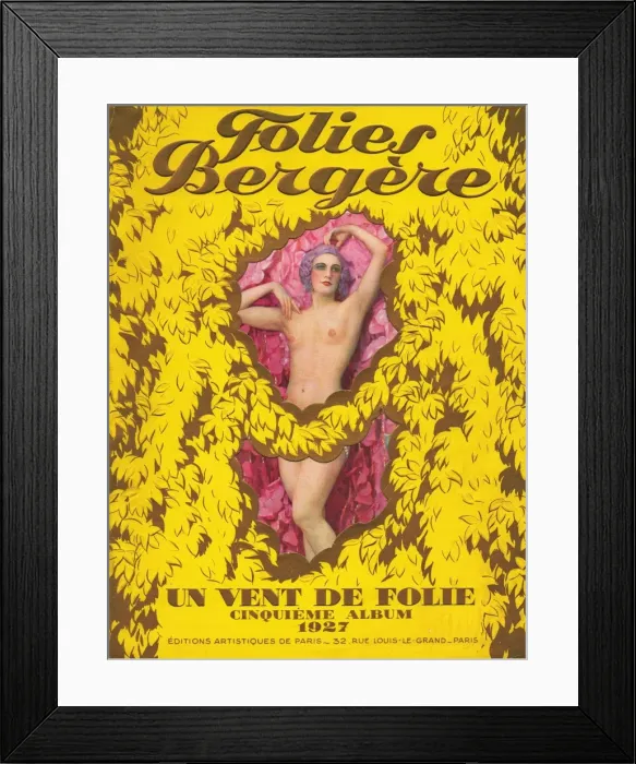 Framed Print : Cover of souvenir brochure for Un Vent de Folie Framed Print : Cover of souvenir brochure for Un Vent de Folie
