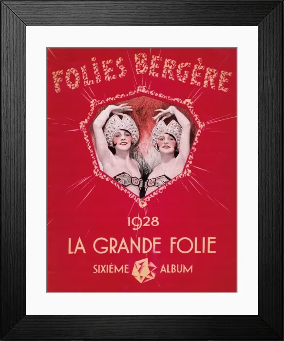 Framed Print : Cover of souvenir brochure for La Grande Folie Framed Print : Cover of souvenir brochure for La Grande Folie