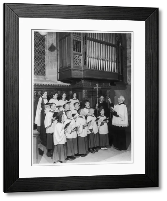 Framed Print : Church Choir Singing Framed Print : Church Choir Singing