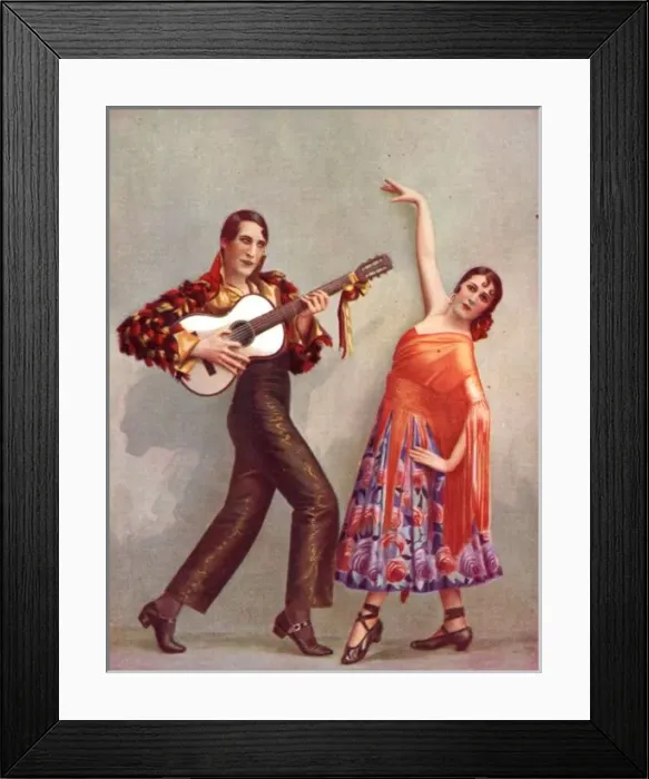 Framed Print : The dancer Stowitts and Theresina in Coeurs En Folie