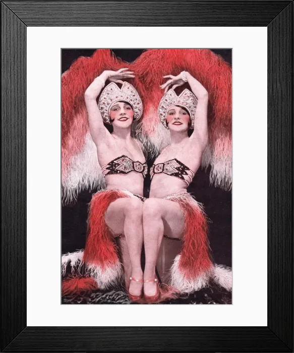 Framed Print : The Dodge Twins in La Grande Folie at the Folies Bergere, Pa Framed Print : The Dodge Twins in La Grande Folie at the Folies Bergere, Pa