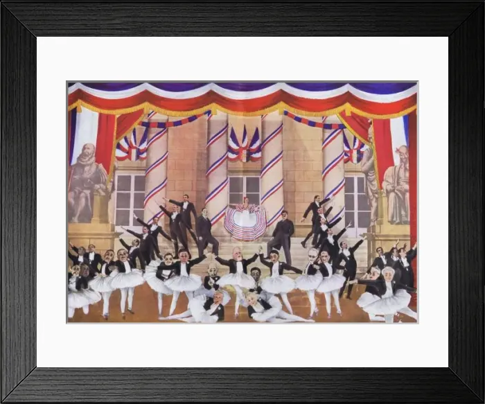 Framed Print : Tableau Le Ballet Bourbon in Femmes en Folie at the Folies