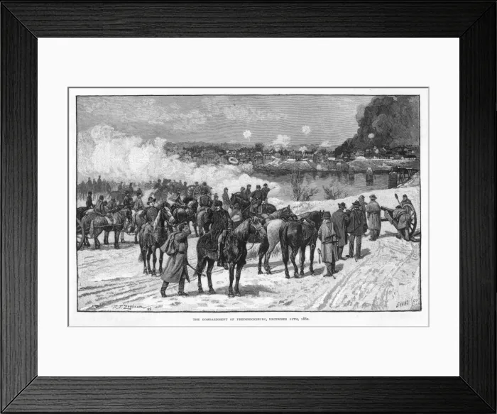 Framed Print : Fredericksburg Bombarded Framed Print : Fredericksburg Bombarded