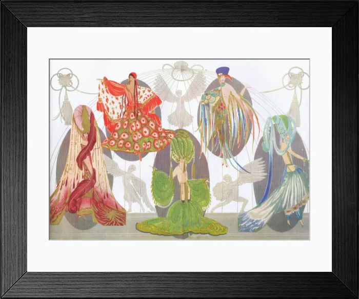 Framed Print : Designs by Jose de Zamora for Oh Les Belles Filles at the Pa Framed Print : Designs by Jose de Zamora for Oh Les Belles Filles at the Pa