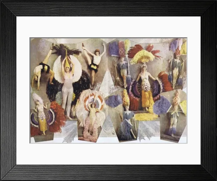 Framed Print : Showgirls from the tableau Le Paradis Retrouve from Paris Framed Print : Showgirls from the tableau Le Paradis Retrouve from Paris