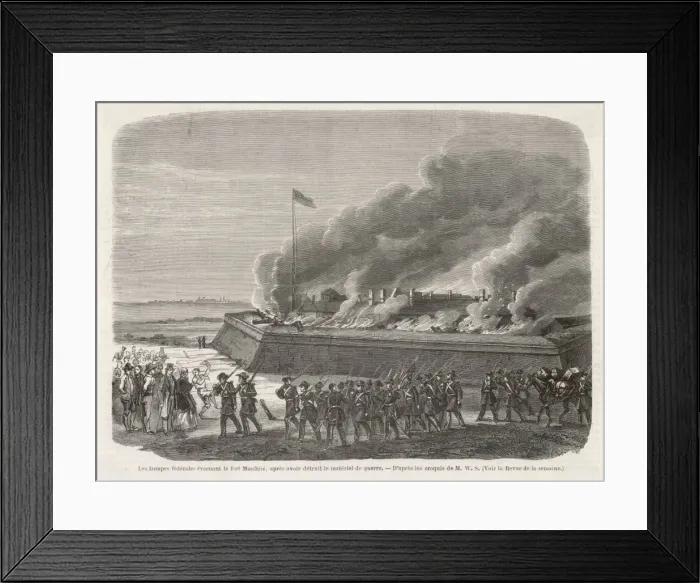 Framed Print : Fort Moultrie Evacuated Framed Print : Fort Moultrie Evacuated