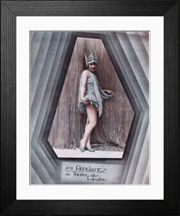 Framed Print : Mlle Roncianes from the Theatre du Capuchines, Paris, 1927 Framed Print : Mlle Roncianes from the Theatre du Capuchines, Paris, 1927