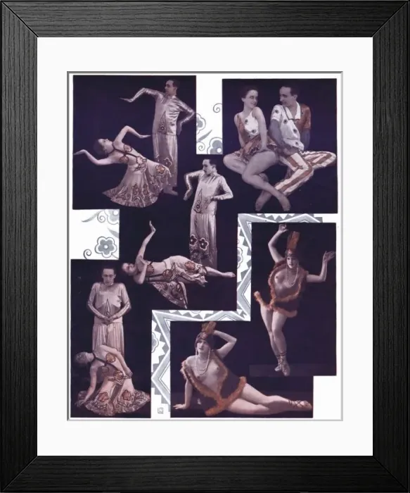 Framed Print : The dancer Lydia Wisiacova and Vaclar Vellebek at the Theatr Framed Print : The dancer Lydia Wisiacova and Vaclar Vellebek at the Theatr