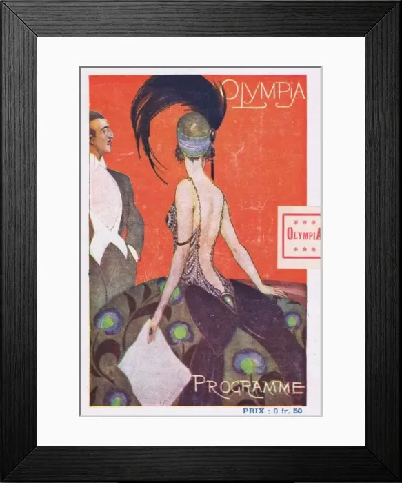Framed Print : Programme cover for Olympia music hall, Paris, 1921 Framed Print : Programme cover for Olympia music hall, Paris, 1921