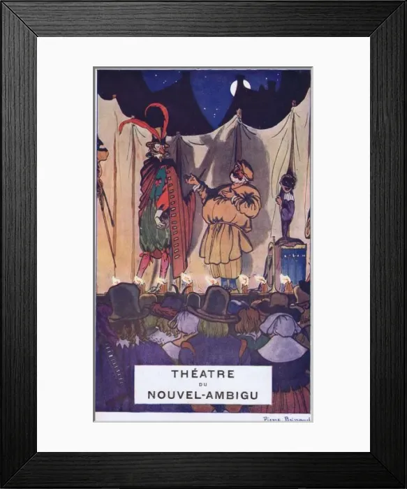 Framed Print : Programme cover for Theatre Du Nouvel -Ambigu, Paris, 1919- Framed Print : Programme cover for Theatre Du Nouvel -Ambigu, Paris, 1919-
