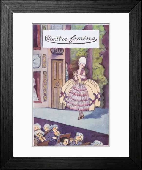 Framed Print : Programme cover for Theatre Femina, Paris, 1919 Framed Print : Programme cover for Theatre Femina, Paris, 1919