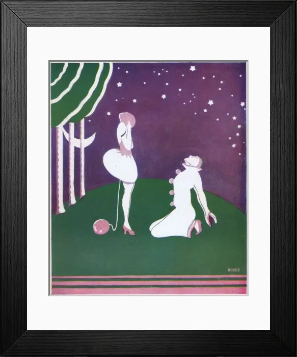 Framed Print : Art deco cover for Theatre World, August 1925