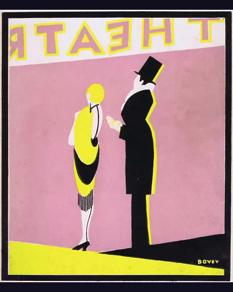 Art deco cover for Theatre World, October 1925