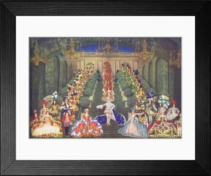 Framed Print : Tableau Sur Les Marches de L Orangerie de Versailles in La Framed Print : Tableau Sur Les Marches de L Orangerie de Versailles in La