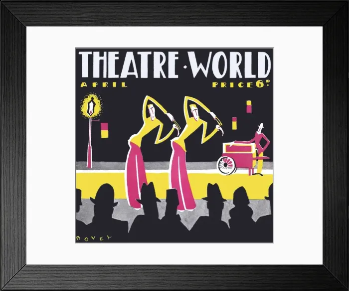 Framed Print : Art deco cover for Theatre World, April 1927 Framed Print : Art deco cover for Theatre World, April 1927