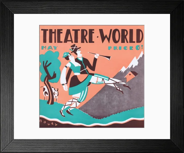 Framed Print : Art deco cover for Theatre World, May 1927 Framed Print : Art deco cover for Theatre World, May 1927