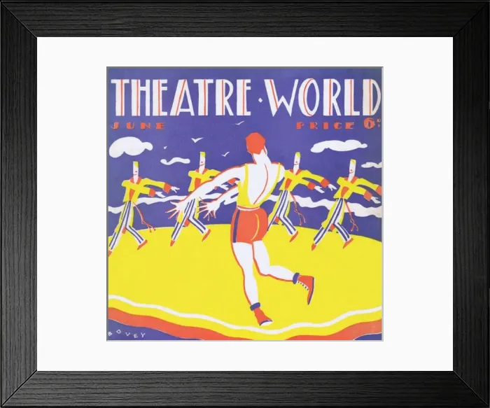 Framed Print : Art deco cover for Theatre World, June 1927 Framed Print : Art deco cover for Theatre World, June 1927