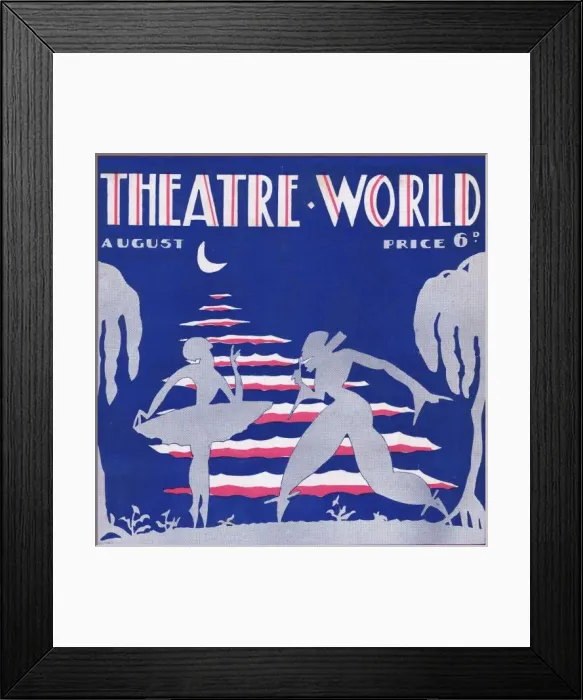 Framed Print : Art deco cover for Theatre World, August 1927 Framed Print : Art deco cover for Theatre World, August 1927
