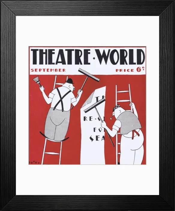 Framed Print : Art deco cover for Theatre World, September 1927 Framed Print : Art deco cover for Theatre World, September 1927