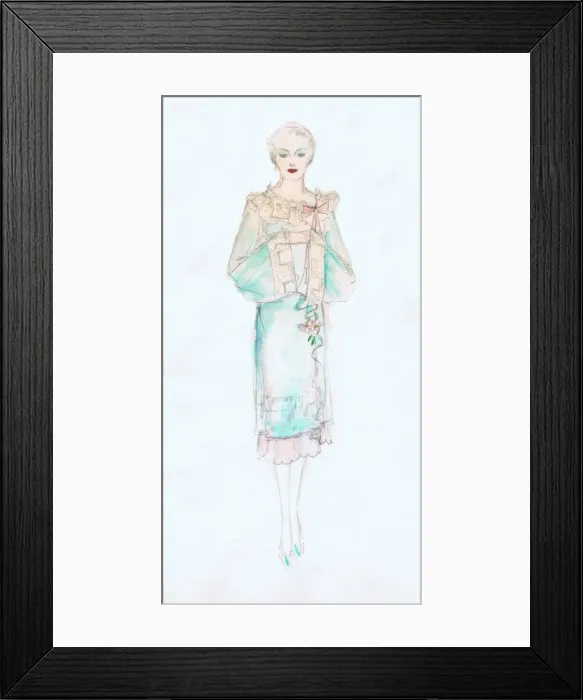 Framed Print : Costume design for New York stage, 1920s Framed Print : Costume design for New York stage, 1920s