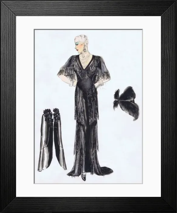 Framed Print : Costume design for New York stage, 1920s Framed Print : Costume design for New York stage, 1920s