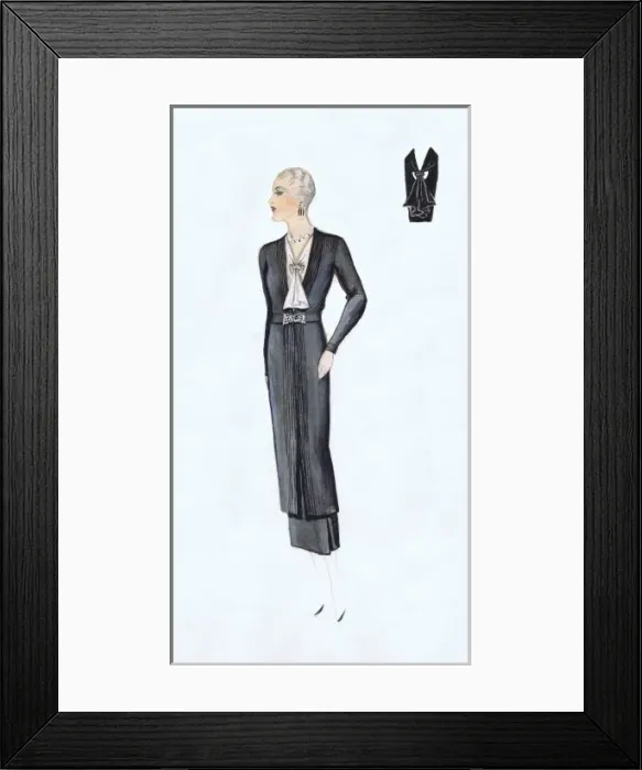 Framed Print : Costume design for New York stage, 1920s Framed Print : Costume design for New York stage, 1920s