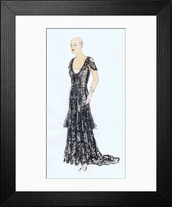 Framed Print : Costume design for New York stage, 1920s Framed Print : Costume design for New York stage, 1920s