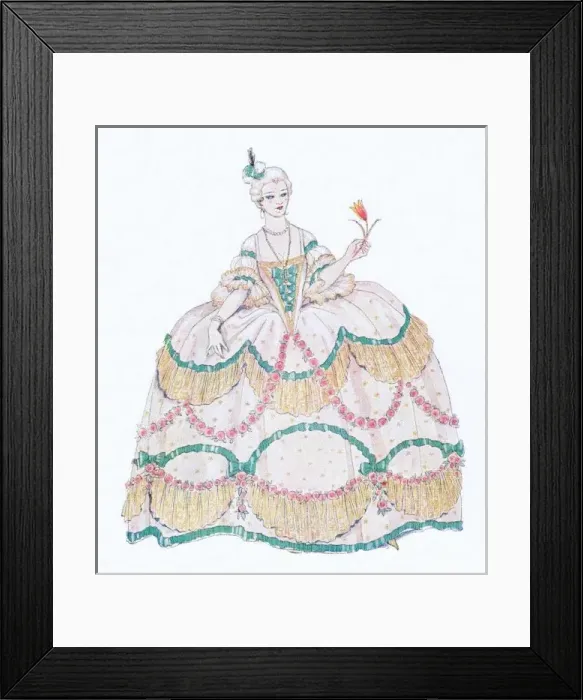 Framed Print : Costume design by Georges Barbier for the Valentino film Mon Framed Print : Costume design by Georges Barbier for the Valentino film Mon