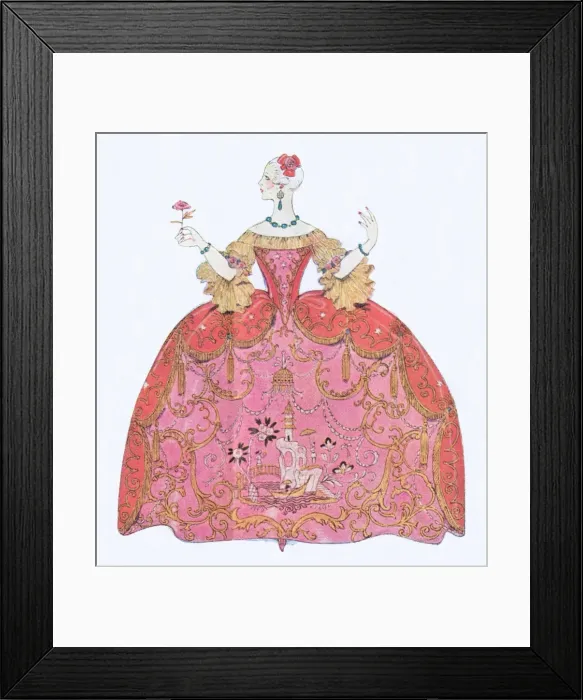 Framed Print : Costume design by Georges Barbier for the Valentino film Mon Framed Print : Costume design by Georges Barbier for the Valentino film Mon