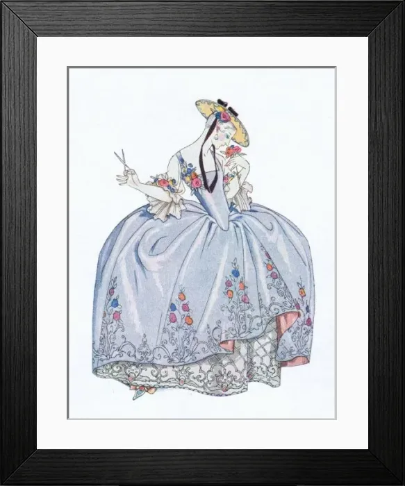 Framed Print : Costume design by Georges Barbier for the Valentino film Mon Framed Print : Costume design by Georges Barbier for the Valentino film Mon