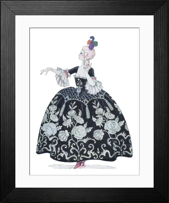 Framed Print : Costume design by Georges Barbier for the Valentino film Mon Framed Print : Costume design by Georges Barbier for the Valentino film Mon