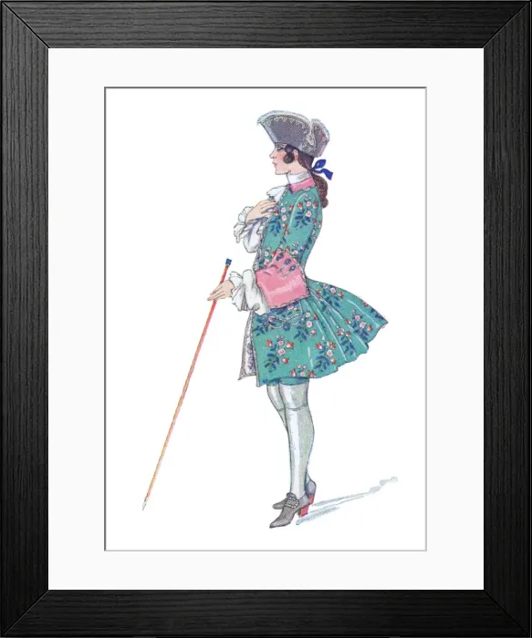 Framed Print : Costume design by Georges Barbier for the Valentino film Mon Framed Print : Costume design by Georges Barbier for the Valentino film Mon