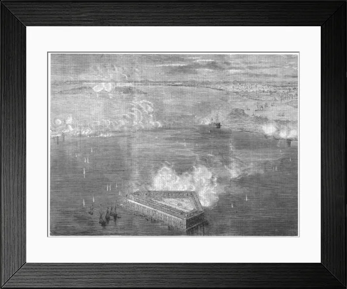 Framed Print : Fort Sumter Bombarded Framed Print : Fort Sumter Bombarded