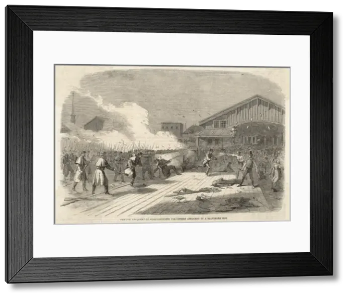 Framed Print : Civilians Attack Feds Framed Print : Civilians Attack Feds