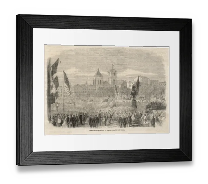 Framed Print : Mass Meeting NY Framed Print : Mass Meeting NY