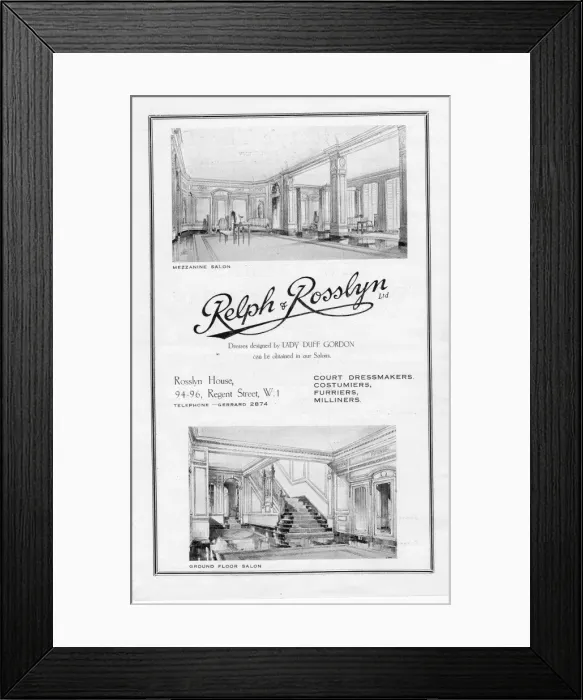 Framed Print : Advert for Relph & Rosslyn couture, London, 1927 Framed Print : Advert for Relph & Rosslyn couture, London, 1927