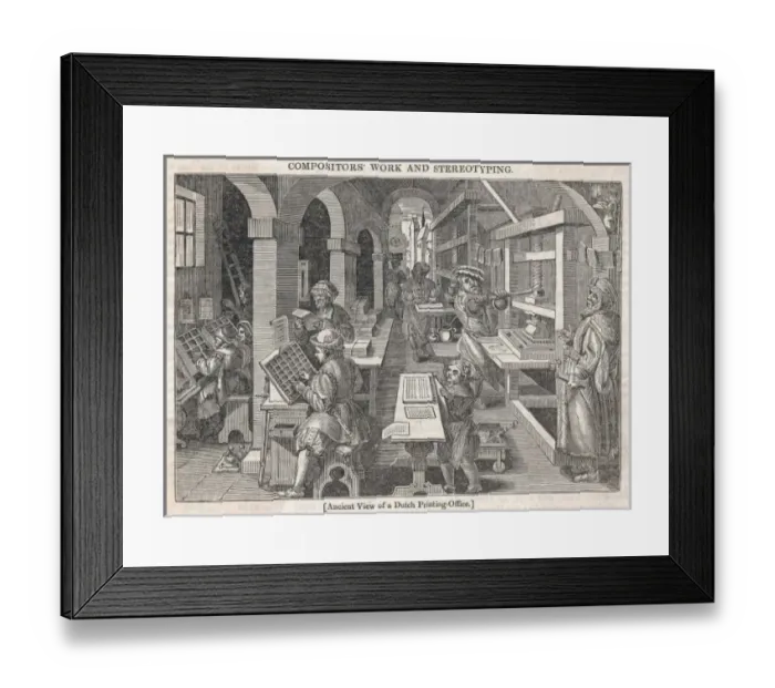 Framed Print : Dutch Printing Office