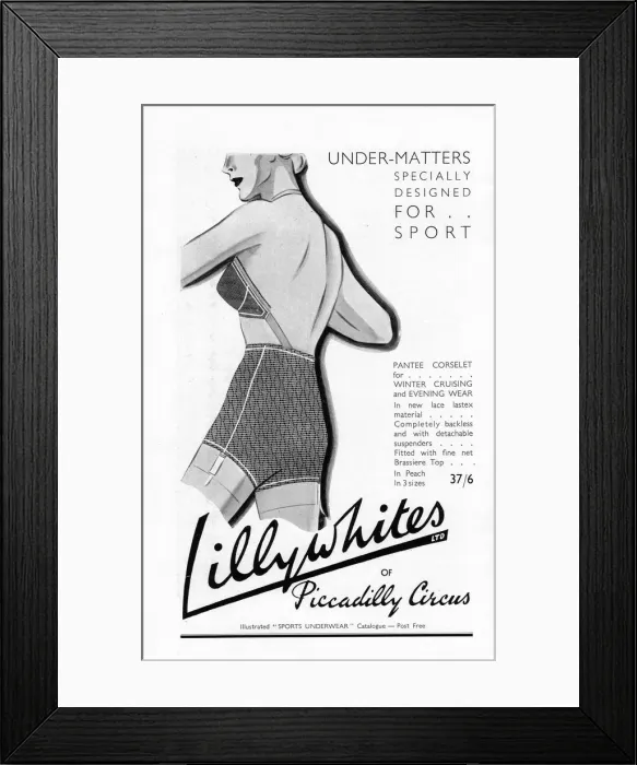 Framed Print : Advert for Lillywhites of Piccadilly Circus, 1935 Framed Print : Advert for Lillywhites of Piccadilly Circus, 1935