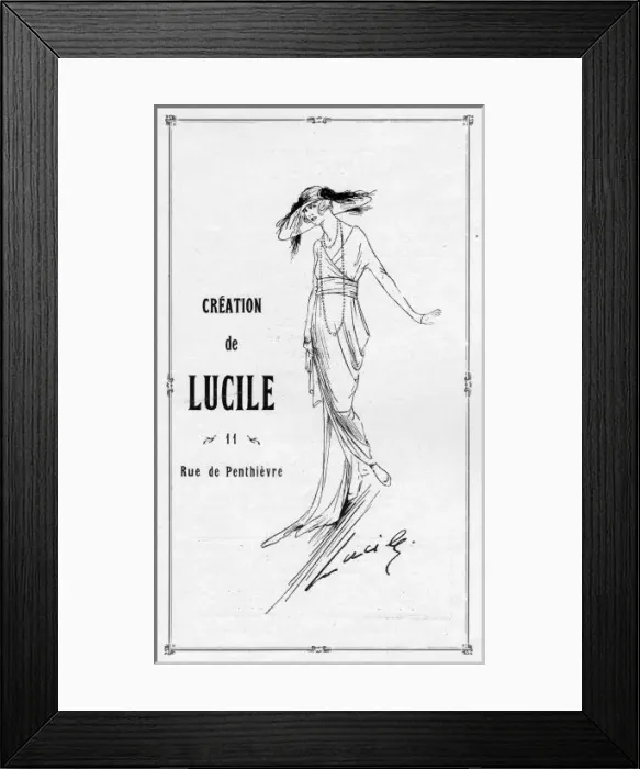 Framed Print : Advert for Lucile, 1919, Paris Framed Print : Advert for Lucile, 1919, Paris