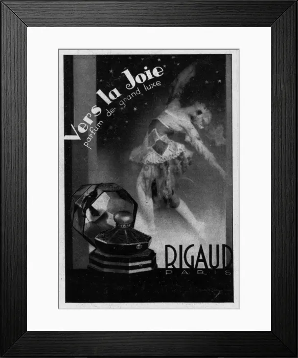 Framed Print : Advert for Rigaud perfume, 1920s, Paris Framed Print : Advert for Rigaud perfume, 1920s, Paris