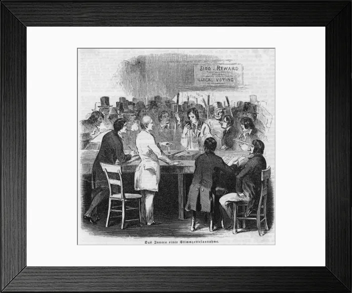 Framed Print : 1845 NY Election Vote Framed Print : 1845 NY Election Vote