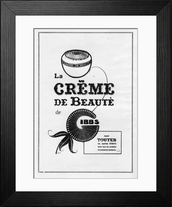 Framed Print : Advert for Crme de Beaute, 1924, Paris Framed Print : Advert for Crme de Beaute, 1924, Paris